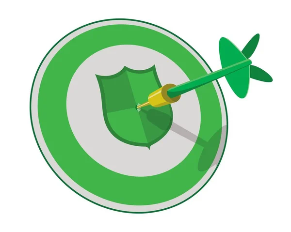 Green Target Arrow Icon Vector Illustration Design — Vector de stoc