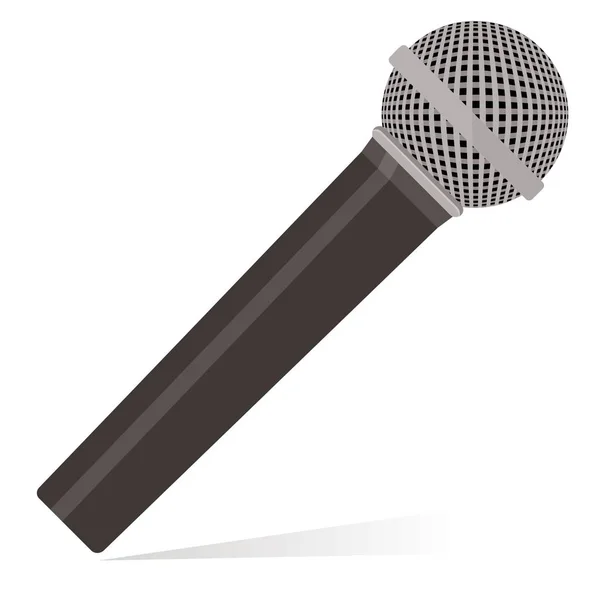 Ikona Mikrofonu Ilustracja Wektora — Wektor stockowy