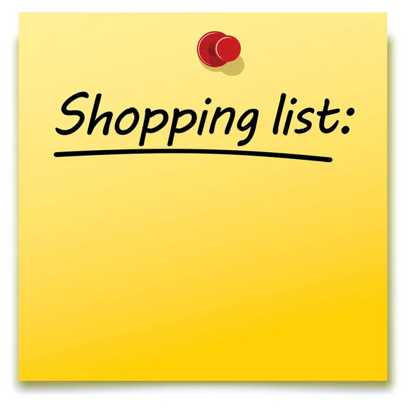 Illustration Shopping List — Vetor de Stock