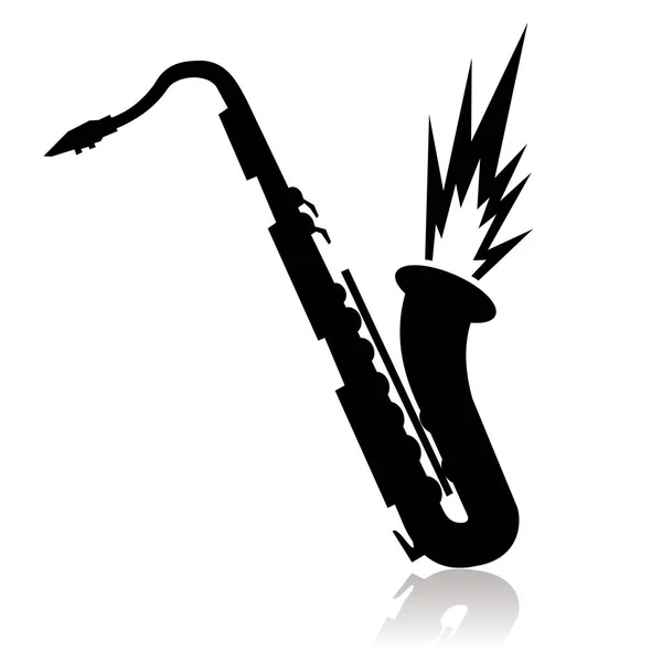Saxophone Icon Vector Illustration — Stock Vector