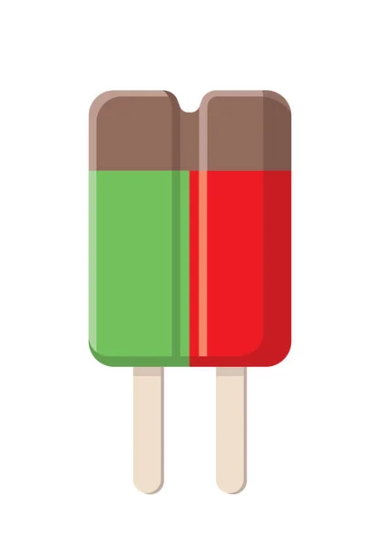 Ice Cream Icon Cartoon Popsicles Vector Illustration Isolated White Background — Vector de stock