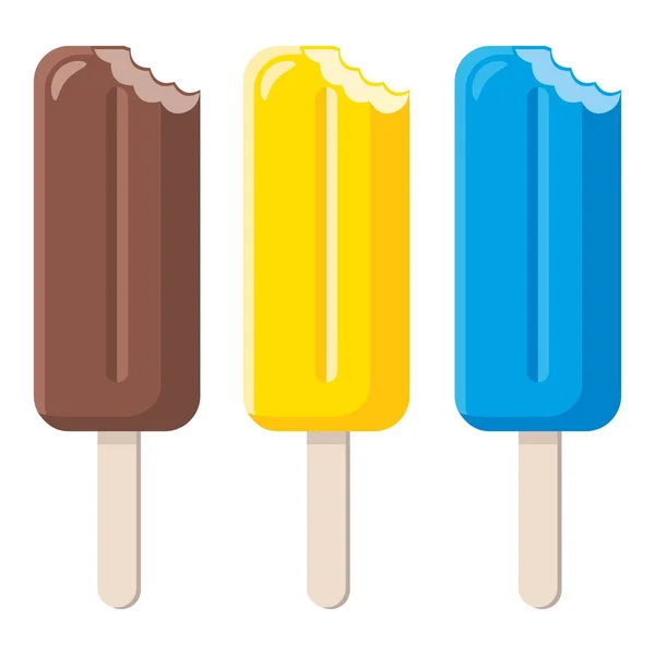 Helado Ilustración Vector Sobre Fondo Blanco — Vector de stock