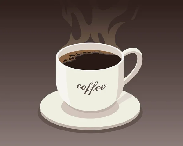 Чашка Кофе Вектор Блюдца — стоковый вектор