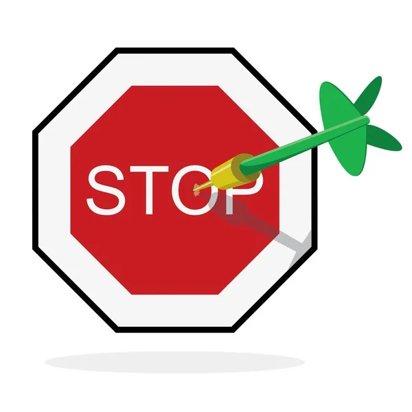 Stop Jel Ikon Vektor Illusztráció — Stock Vector