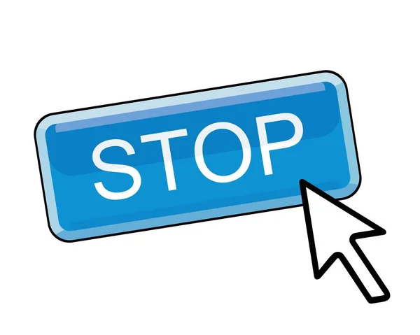 Stop Button Icon Vector — Vettoriale Stock
