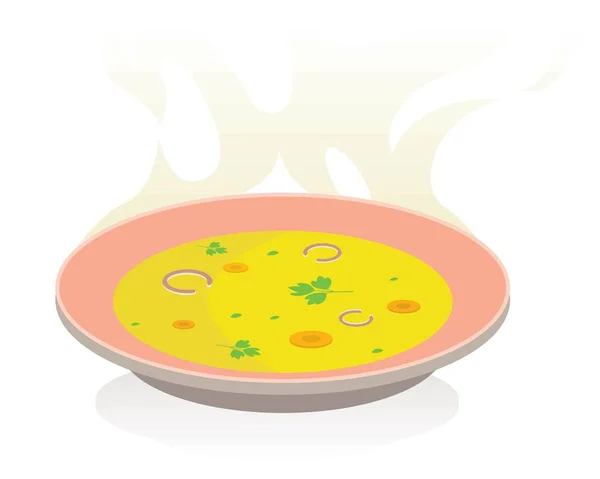 Soup Vegetables Vector Illustration — Stock vektor