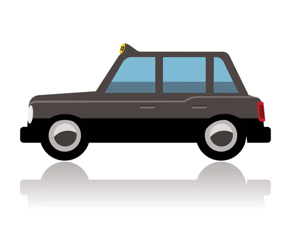 Taxi Car Icon Flat Illustration Taxi Vector Icons Web — Vetor de Stock
