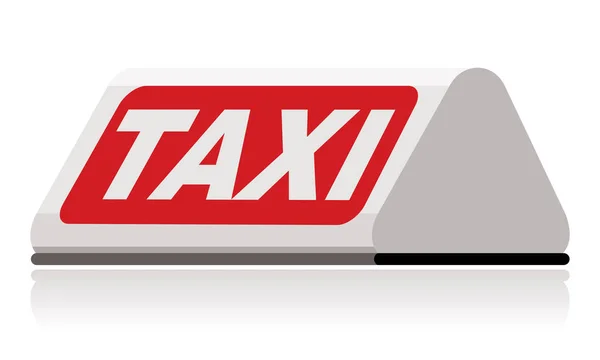 Taxi Sign Icon White Background — Archivo Imágenes Vectoriales