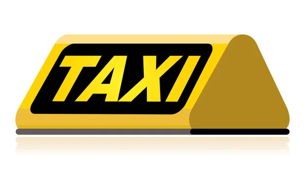 Taxi Sign Icon White Background — Vetor de Stock