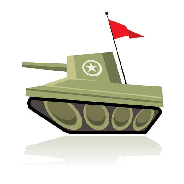 Askeri Tank Ikonu Vektör Illüstrasyonu — Stok Vektör