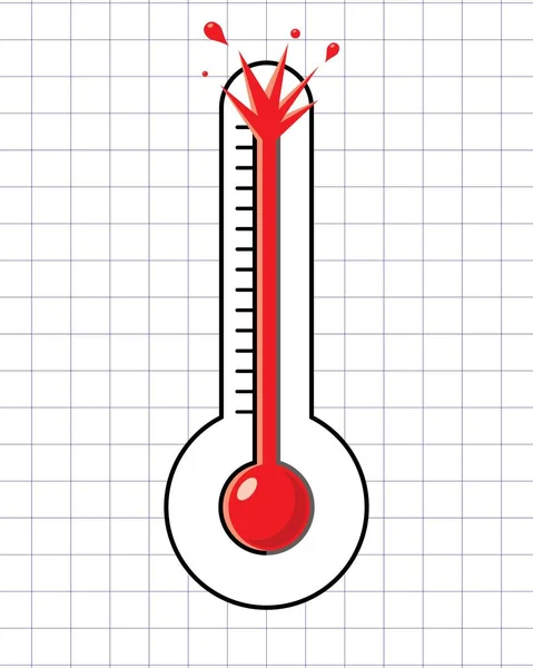 Illustrazione Vettoriale Icona Termometro — Vettoriale Stock