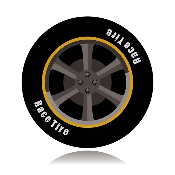 Car Tire Icon Vector Illustration Graphic Design — Stock Vector