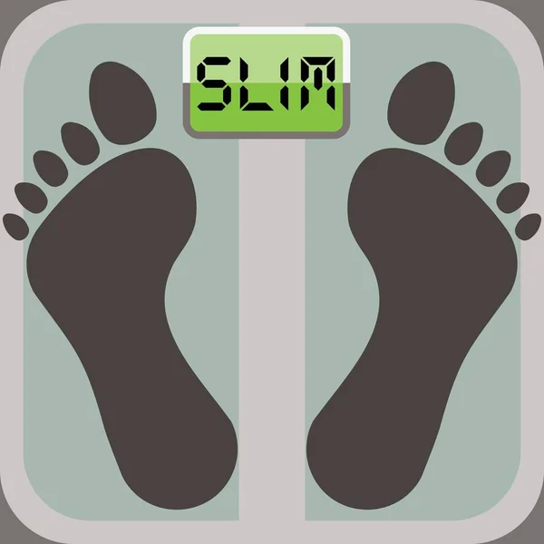 Vector Illustration Feet Scales Sign Slim — Vettoriale Stock