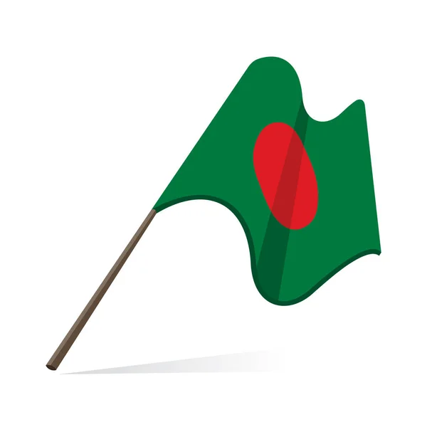 Flag Bangladesh Vector Illustration — Vetor de Stock