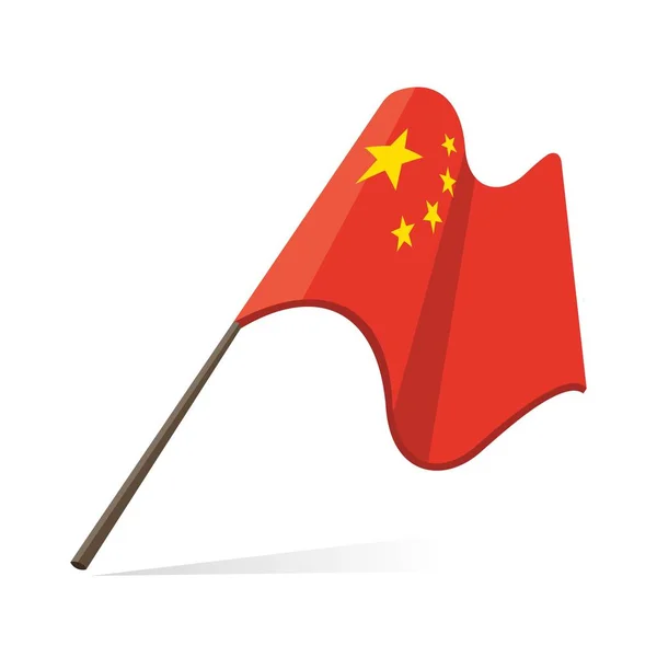 Vlag Van China Vectorillustratie — Stockvector