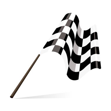 racing flag icon. sport symbol. flat design. vector illustration