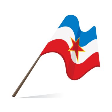 yugoslavia  flag. vector illustration