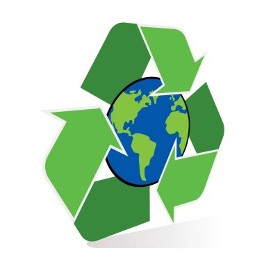 recycle concept with  earth. vector illustration.