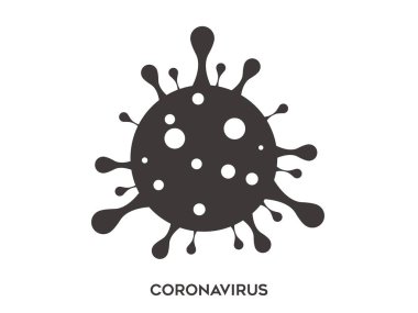 Coronavirus vektör simgesi. Covid-19 virüsü beyazda izole edildi.