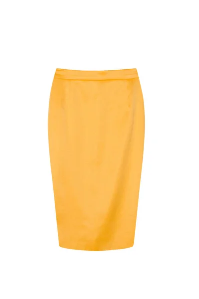 Yellow pencil skirt