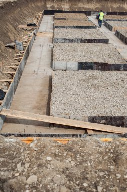 Beton Vakfı bloklar bir inşaat sitesinde