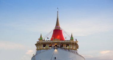 Altın dağ, antik bir pagoda wat saket Tapınağı'Bangkok, Tayland
