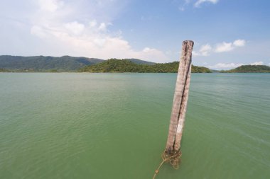 Gemi direği gemi demirleme Hindistan cevizi.