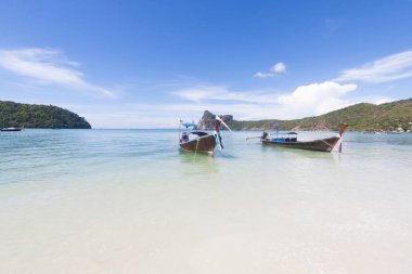 Geleneksel Tay longtail Andaman Denizi yarış komitesi botu