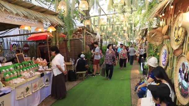 Bangkok Thailand November 2019 Viele Besucher Auf Einer Thailändischen Rotkreuzmesse — Stockvideo