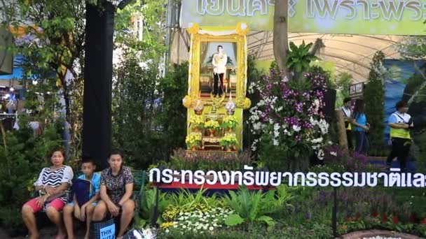 Bangkok Tailandia Noviembre 2019 Mucha Gente Entra Una Feria Cruz — Vídeo de stock