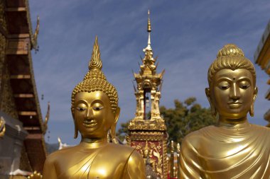 Altın Buda heykeli Wat Phra 'da Doi Suthep Chiang Mai' de, 