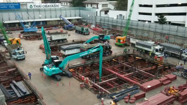 Bangkok Thailand January 2020 Time Lapse Construction Site Bangkok Thailand — 图库视频影像