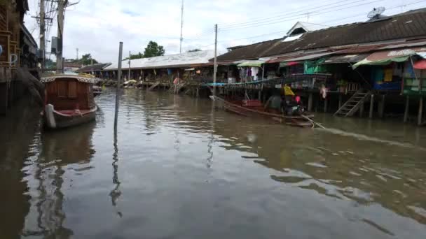 Amphawa Floating Market Samut Songkhram Tailandia — Vídeo de stock