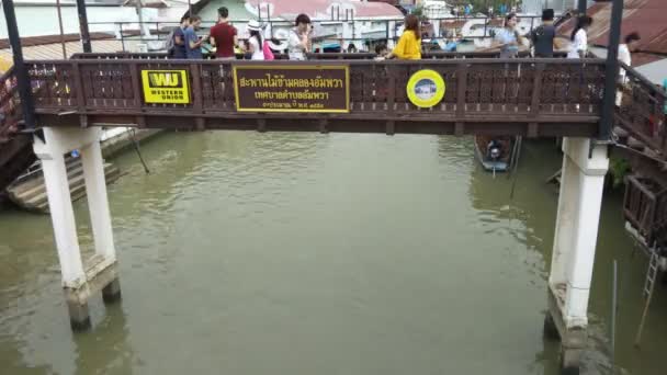 Amphawa Floating Market Samut Songkhram Thailandia — Video Stock