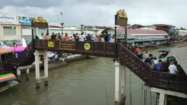 Amphawa Floating Market Samut Songkhram Tailandia — Vídeo de stock