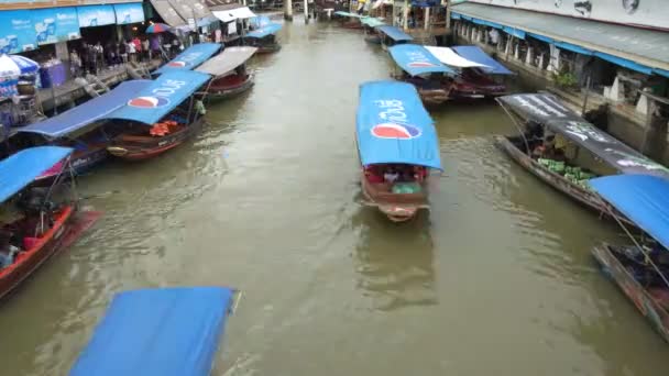 Amphawa Floating Market Samut Songkhram Tailandia — Vídeo de stock