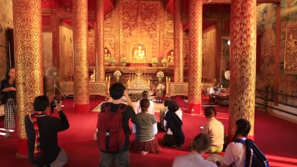 Wat Phra Singh Templo Budista Chiang Mai Tailândia — Vídeo de Stock