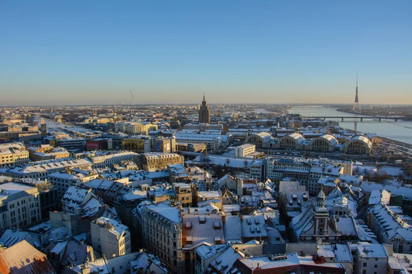 Panorama der Winterriga, Lettland — Stockfoto