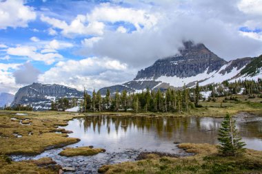 Reynolds Mountain at Logan Pass in Glacier National Park in Montana USA clipart