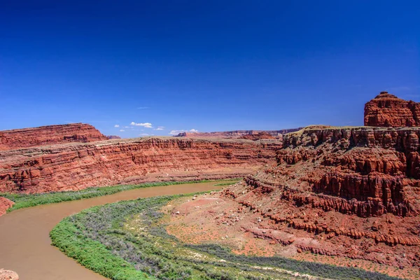 The Colorado River in Canyonlands National Park, Dead horse point, Moab Utah Estados Unidos — Foto de Stock