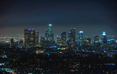 Gece görünümü Los Angeles, Kaliforniya, Birleşik Devletler
