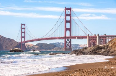  Golden Gate Köprüsü Baker plaj, San Francisco, Kaliforniya ABD