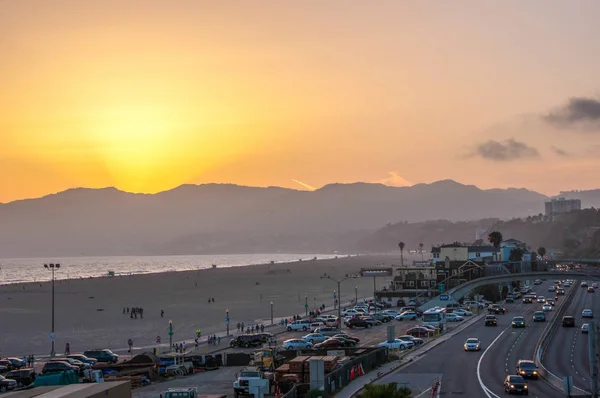 Beach Santa Monica, Los Angeles, Califórnia, EUA — Fotografia de Stock