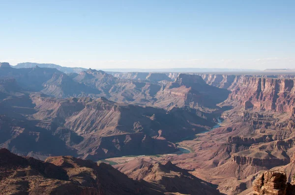 Vista del sinuoso río Colorado desde el Desert View Watchtower, Parque Nacional del Gran Cañón, Arizona, EE.UU. — Foto de Stock