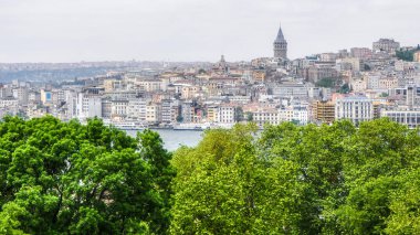 Görünümü Galata Kulesi, Türkiye ve Istanbul eski şehir
