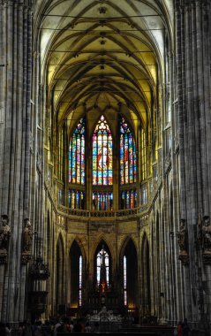 St. Vitus Katedrali Prag, Çek Cumhuriyeti - 18 Haziran 2012: iç ana Katedrali Prag