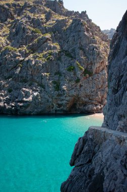 Beach Sa Calobra, Mallorca, İspanya