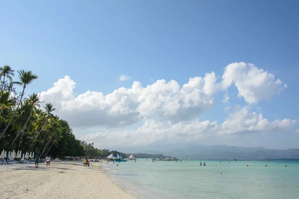 Белый пляж острова Боракай, Филиппины — стоковое фото