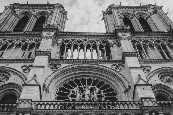 Front View Notre Dame Paris — стокове фото