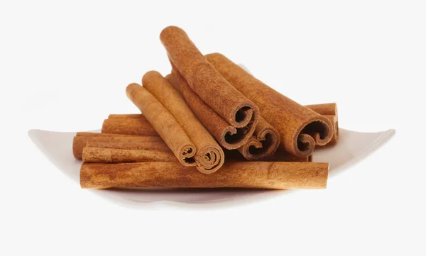 Cinnamon Sticks White Background — Stock Photo, Image